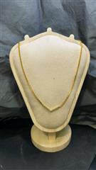 Synthetic Cubic Zirconia Stone Necklace Yellow Gold Electroplate 7.06g